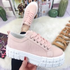 Rosa plateau Sneaker