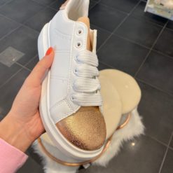 Alternative view of Weiß-Roségoldene Sneaker